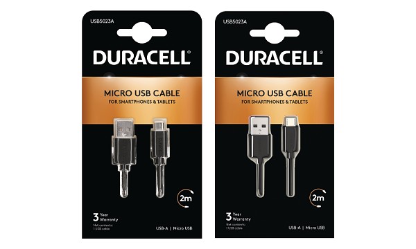 Duracell 1m+2m Kabel USB-A do Micro USB