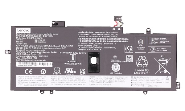 ThinkPad X1 Carbon Gen 8 20UA Bateria (4 Komory)